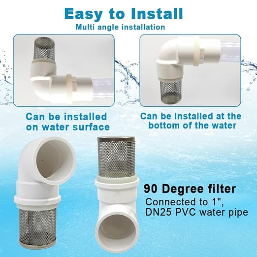 Cotonlake1 inch Stainless Steel Filter Cover Connected to 90 degree elbow 1" - Image 5