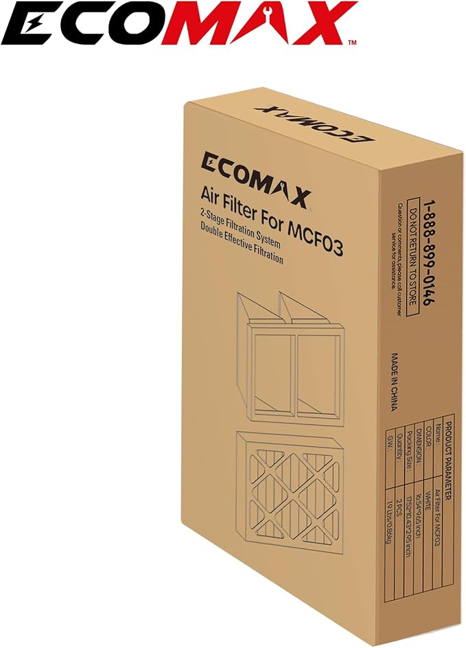 ECOMAX Air Filtration System Replacement Filters Set, 1 Internal Filter and 1 - Image 8