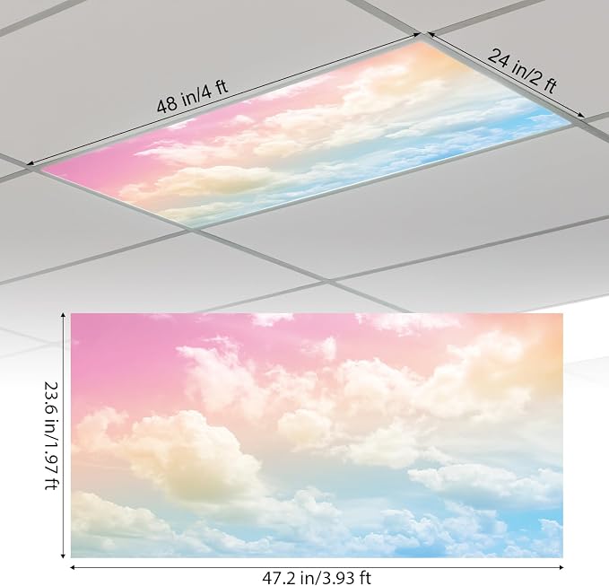 Outus Fluorescent Light Cover Classroom Lighting Cover - Image 2