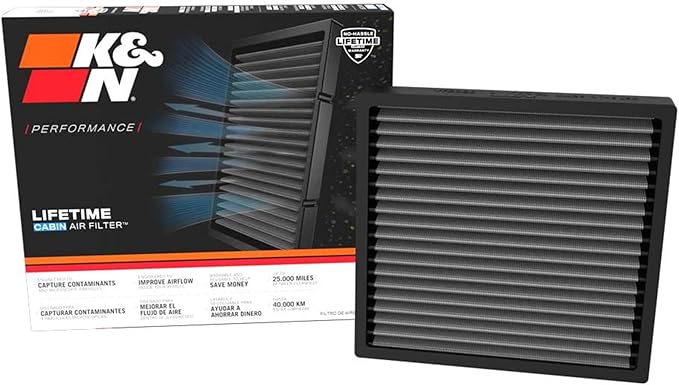 K&N LIFETIME Cabin Air Filter: Premium, Clean Air by KNEngineeringInc