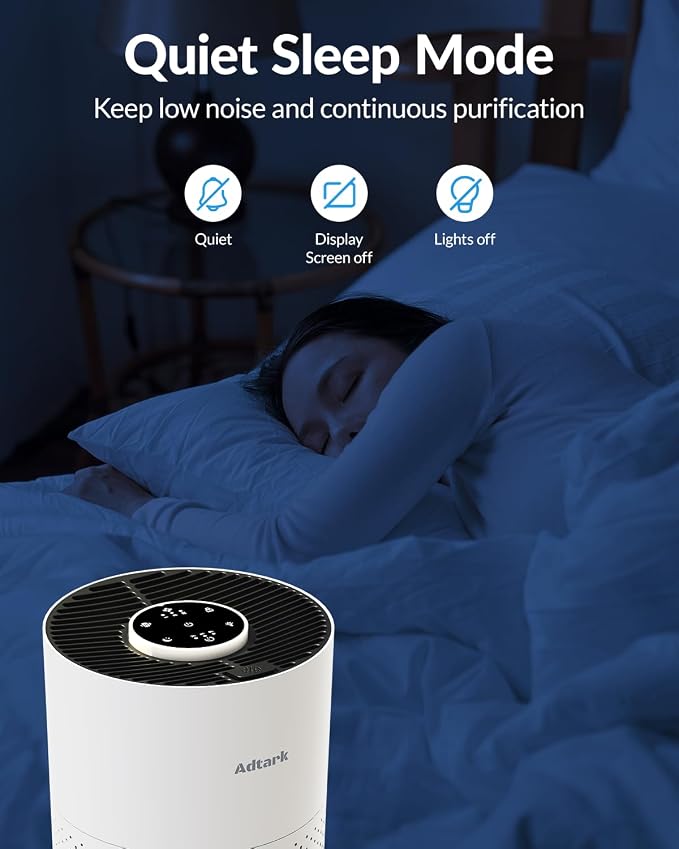 2 Pack Air Purifiers for Home Bedroom, ADTARK Air Cleaner - Image 5