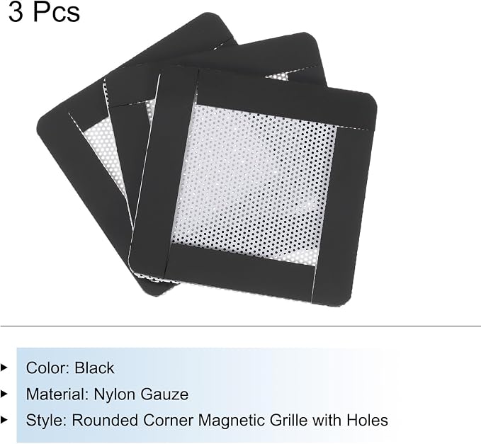 MECCANIXITY 3PCS PC Dust Filter, 60x60mm Magnetic Frame PVC Computer Case - Image 3