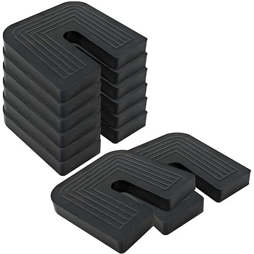 U Rubber Isolator Pads 2 3/4 X 2 3/4 Air Conditioner Shock Pad Anti Vibration by YIEHRNS