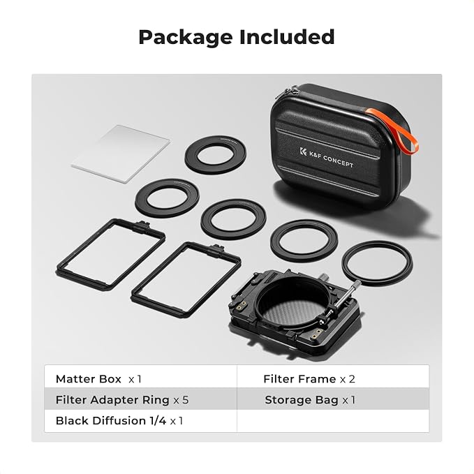 K&F CONCEPT Mini Matte Box +Black Mist 1/4 Filter Kit, DSLR Camera Matte Box - Image 7