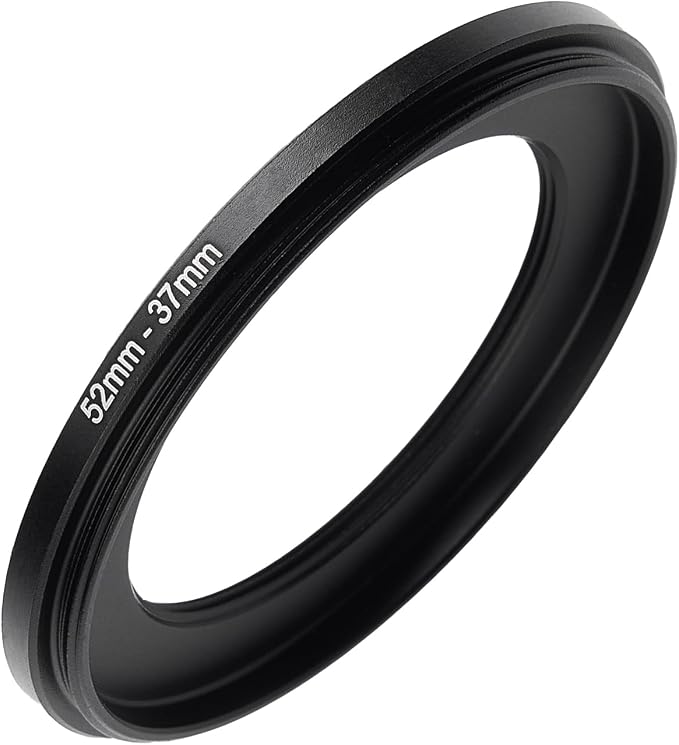 52mm to 37mm Step-up Adapter Rings Filter Adapter Black Metal Step Down Filter by Unknown
