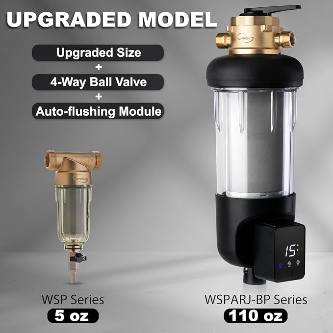 iSpring WSP500ARJ-BP, NSF Certified, Whole House Spin-Down Sediment Water Filter - Image 3