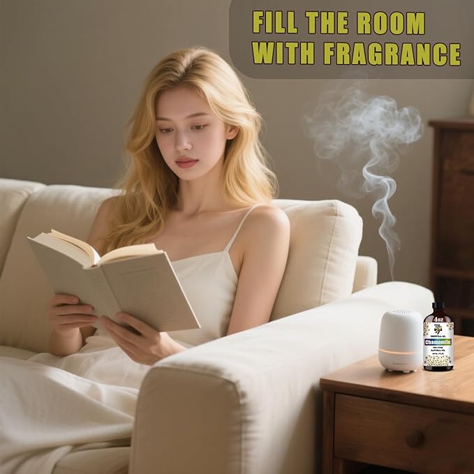 Chamomile Essential Oil (4 oz / 120 ml) – Chamomile Oils for diffusers, humidifiers, Home Baths, Cleaning Products, Yoga, DIY Soaps and DIY Scented Candles