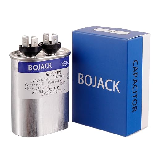 BOJACK 5 uF ±6% 5 MFD 370V/440V CBB65 Oval Run Start Capacitor - Image 2