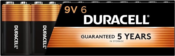 Duracell Coppertop 9V Battery, Long-lasting All-Purpose Alkaline 9V Batteries by Duracell
