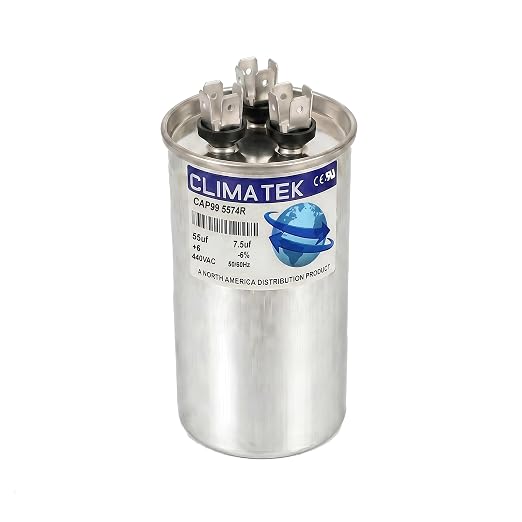 ClimaTek 55 + 7.5 MFD 370/440 Volt Dual Run Capacitor CAP99-5574R | 55/7.5 | by ClimaTek