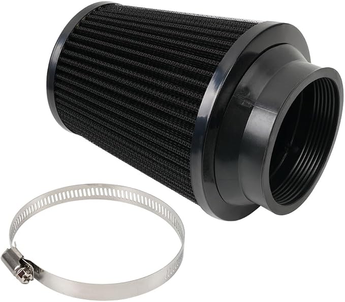 Clamp-On Cold Air Intake Filter, High Performance, Washable Filter, Replacement by MUGERACING