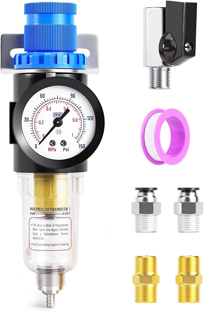 TAILONZ PNEUMATIC 1/4 Inch NPT AFR2000 Air Filter Pressure Regulator Kit（0 to by TAILONZPNEUMATIC