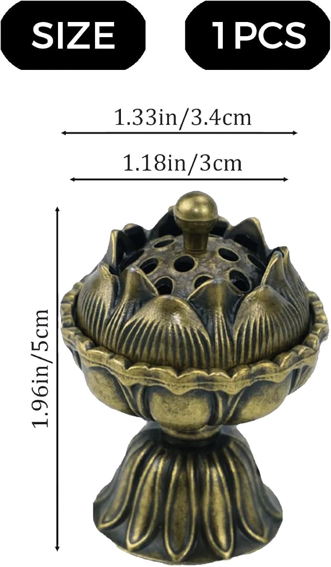 1PCS Lotus Incense Holder, Vintage Cone Incense Burner - Image 7