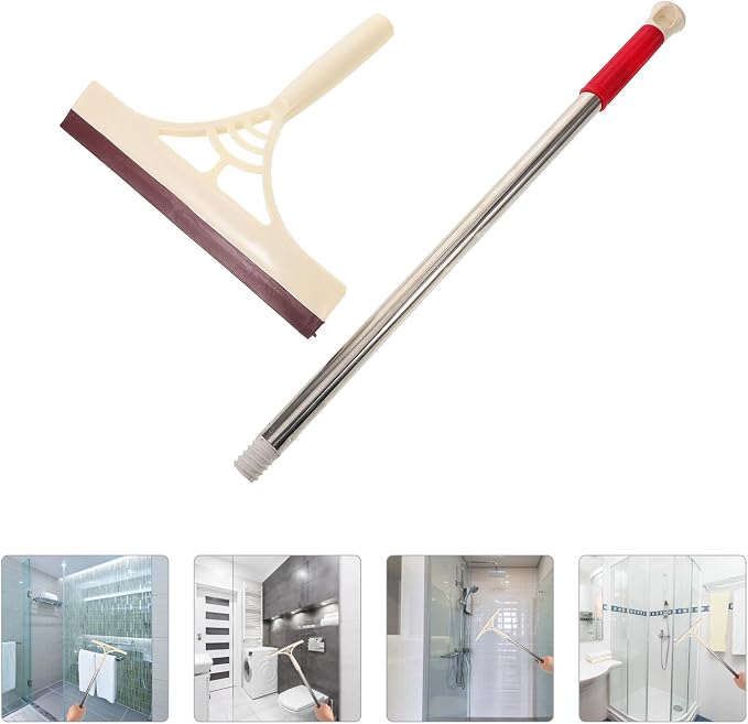 Multifunction Window Squeegee and Floor Wiper, Khaki Glass Cleaner Tool - Image 8