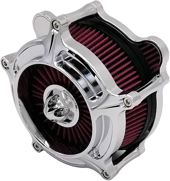 Harley Air Cleaner Turbine Intake Chrome Filter Kit Cnc Cut by Unknown