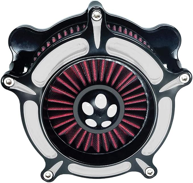 Air Filter Intake Motorcycle Turbine Cleaner Kit Cnc Cut Chrome by Unknown