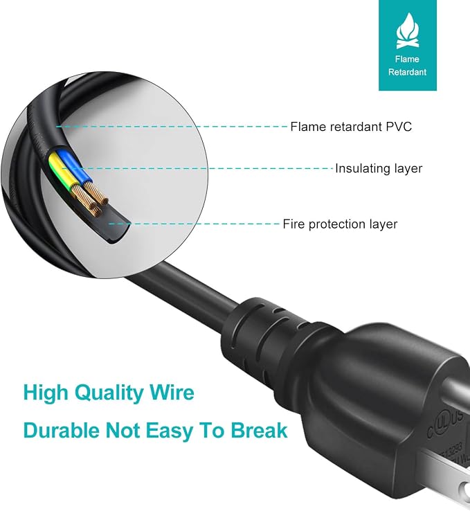 AC Powre Cord for Enerzen Ttdmk Basvacsh Onamor Home Ozone Generator Air - Image 3