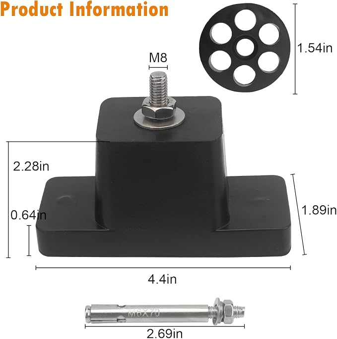 Anti-Vibration Shock Absorbing Rubber Mounting Bracket - Image 2