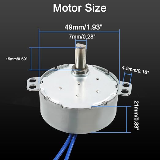 Fielect 2Pcs Synchronous Motor AC 110V 2.5-3RPM Turntable Motor CW/CCW - Image 2