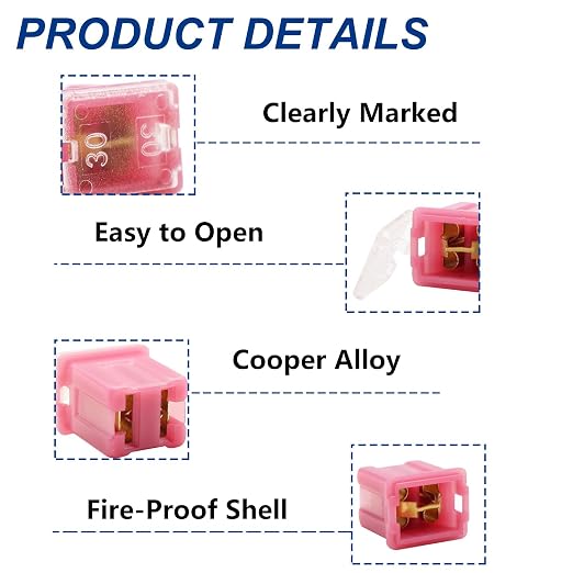 Tnisesm 32Pcs Jcase Fuses Assortment Kit, Low and Tall/STD Profile Box Shaped - Image 4
