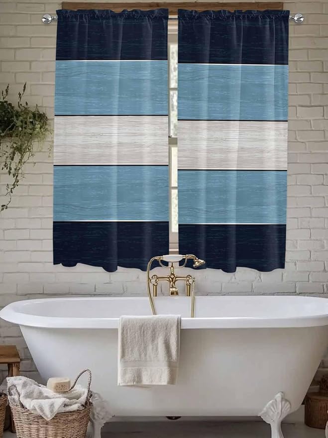 Vintage Country Woodcuts Window Valance Curtains, 2 Panel - Image 5