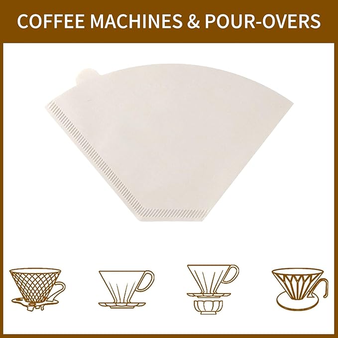 Coffee Filters #4，Coffee Filter 4 Cone Paper 12 Cup，200 Disposable Large Coffee - Image 5