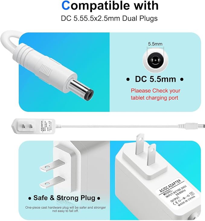 12V Power Cord Adapter for Levoit Core Mini Air Purifier Compatible - Image 3