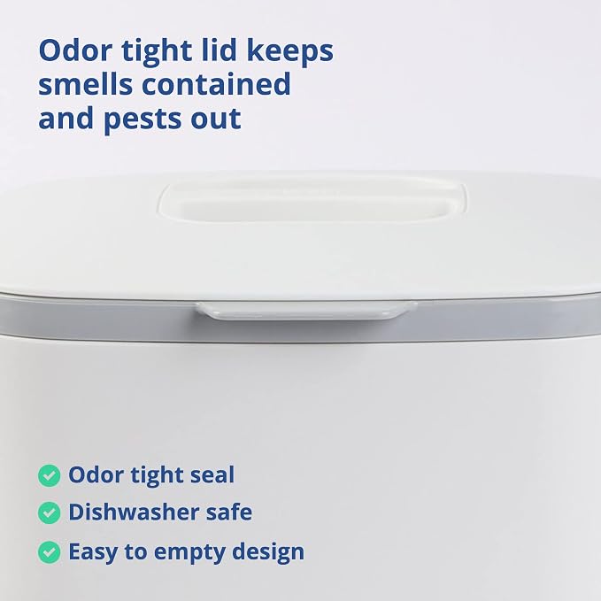 BLUE GINKGO Kitchen Compost Bin – Filter-Free, Odor-Tight Countertop Food Waste - Image 4
