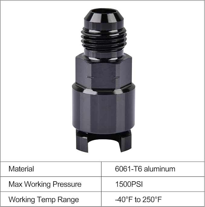 EVIL ENERGY 6AN Male to 3/8" & 5/16" Quick-Disconnect Female EFI Fuel Rail - Image 3