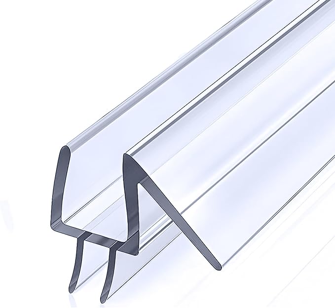 1/2" (12mm) Frameless Glass Shower Door Bottom Sweep – 40" (101.6cm) Ultra-Clear Drip Rail Seal Strip, 1 Piece for Leak Protection, Water Control & Easy DIY Installation