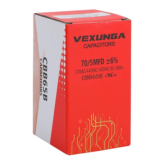 VEXUNGA 70/5uF AC Capacitor 70 5 uF MFD 370/440/450 VAC CBB65B Dual Run Start - Image 5