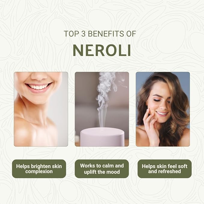 Neroli Essential Oil - Direct from Al Sheikh for Export Egypt - Steam Distilled - Aceite de Neroli for Aromatherapy, Massage, Diffuser, DIY Candle and Soap Making - 5ml