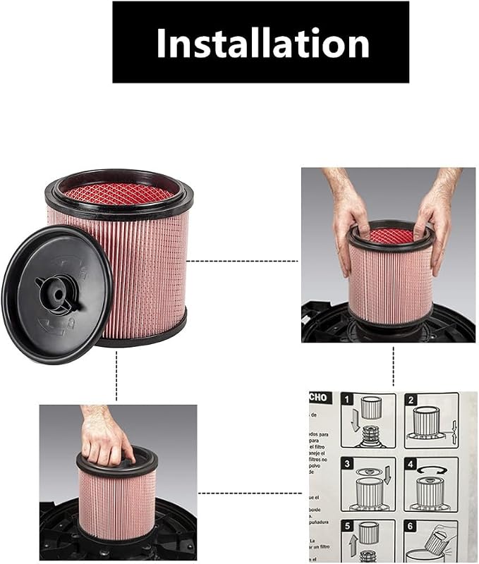 2 PACK Amigriki pink standard cartridge vacuum HEPA filter compatible - Image 4