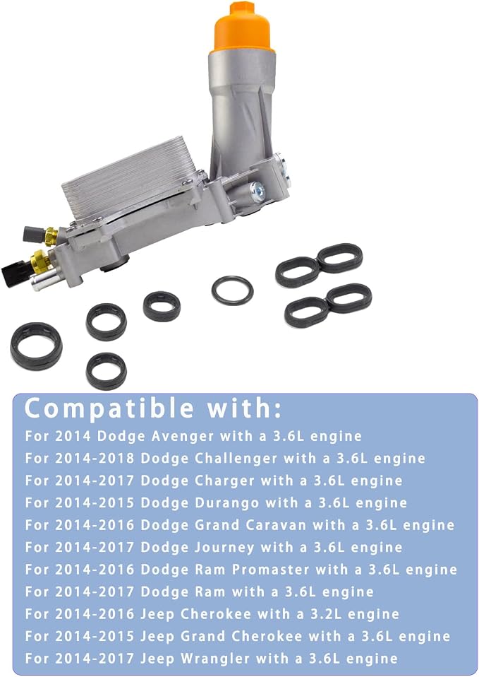 926-959 Aluminum Engine Oil Filter Housing Oil Cooler Kit - Image 4