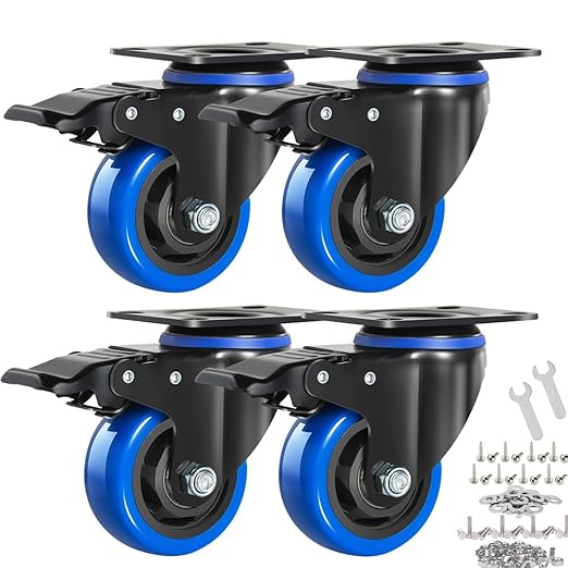 3 Inch Caster Wheels, Casters Set of 4 Heavy Duty by ENYKE