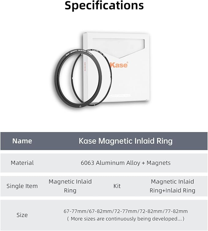 Kase 49mm Magnetic Screw in Adapter Ring Kit, Brass Magnetic to Threaded Filter - Image 6