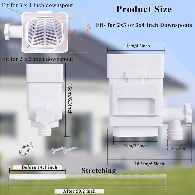 Rain Barrel Diverter Kit, Downspout Diverter Fits - Image 5