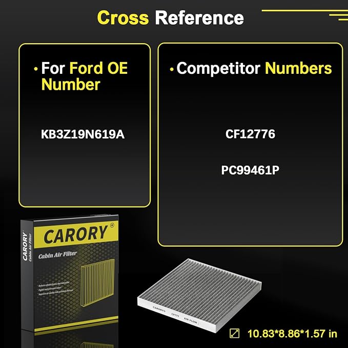 CARORY Cabin Air Filter w/Activated Carbon - Image 4