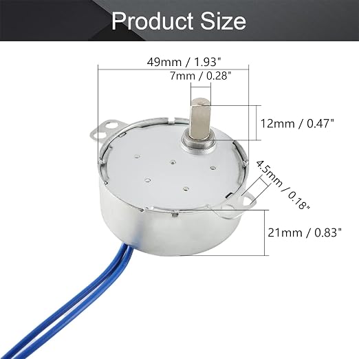 Fielect 2Pcs Synchronous Motor AC 110V 0.8-1RPM Turntable Motor CW/CCW - Image 2