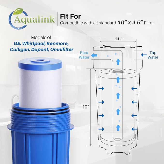 AQUALINK PP10BB-CC 5 Micron 10" x 4.5" Whole House Sediment Activated Carbon - Image 4