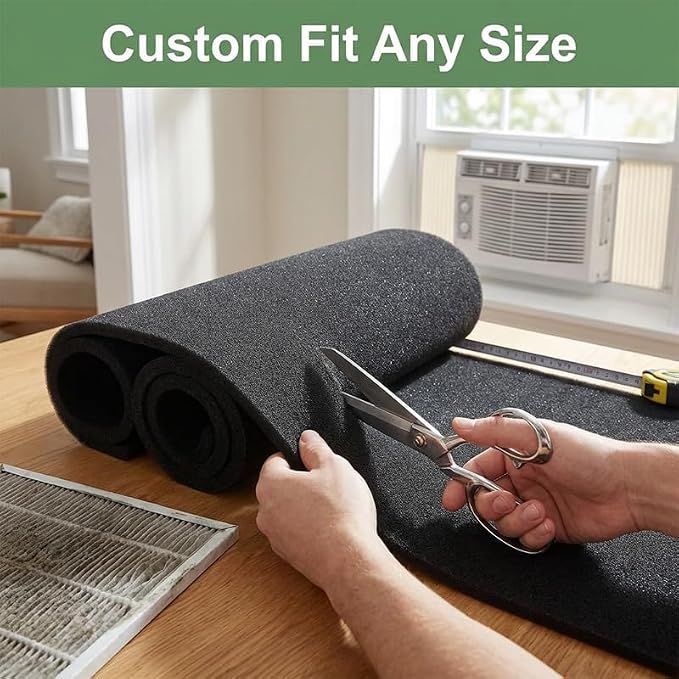 Air Filter Foam Sheet, Air Purifier, Vent & DIY Projects, Reusable Black - Image 4