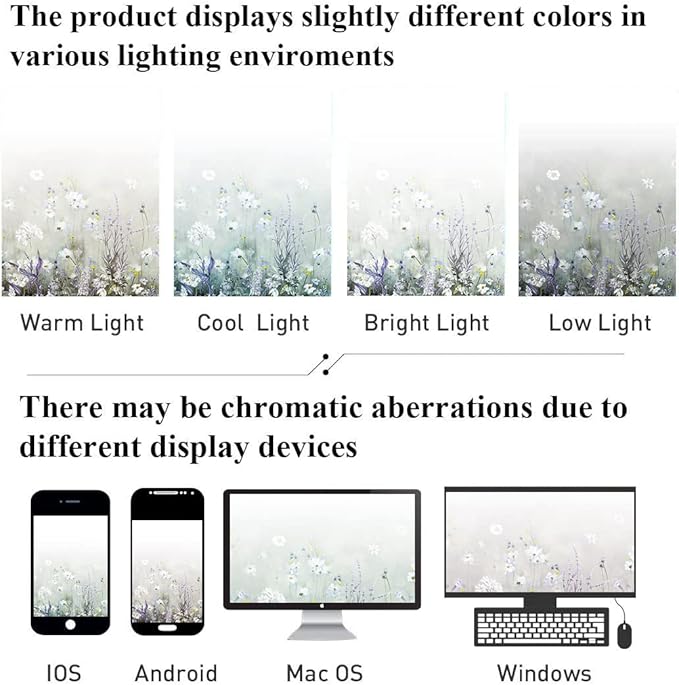 Bohemian Shower Curtain, Boho Floral Print Water Repellent Polyester Fabric for Bathroom Decor, 72×72 Inch Standard Size with 12 Hooks, Also as Room Divider