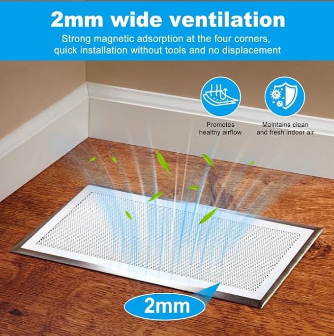 4-Pack 7"x13" White Powerful Magnetic Vent Covers - Image 4