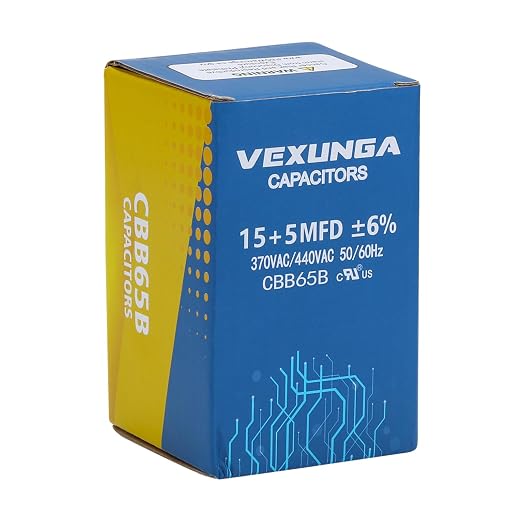 VEXUNGA 15/5 uF 15+5 MFD 370V or 440V Dual Run Start Round A/C Capacitor 15 5 - Image 5