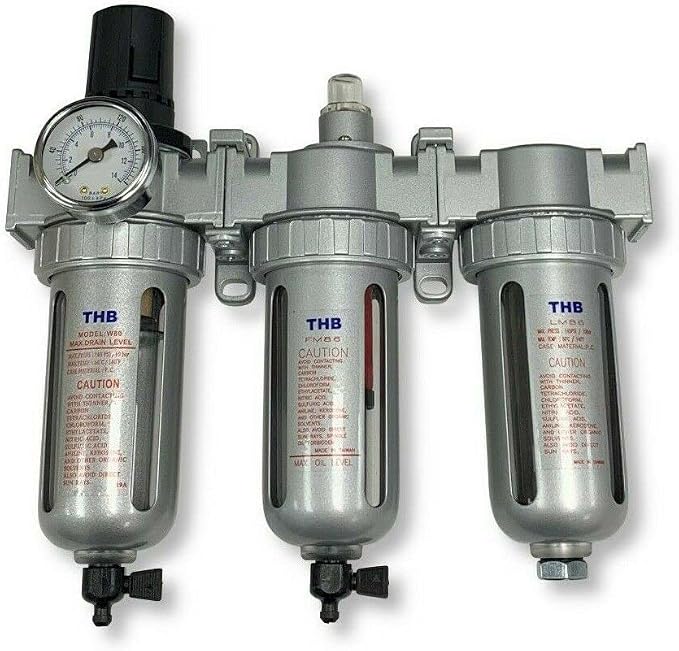 3/8" COMPRESSED AIR FILTER REGULATOR/DESICCANT DRYER/COALESCING FILTER by ARC-POWER