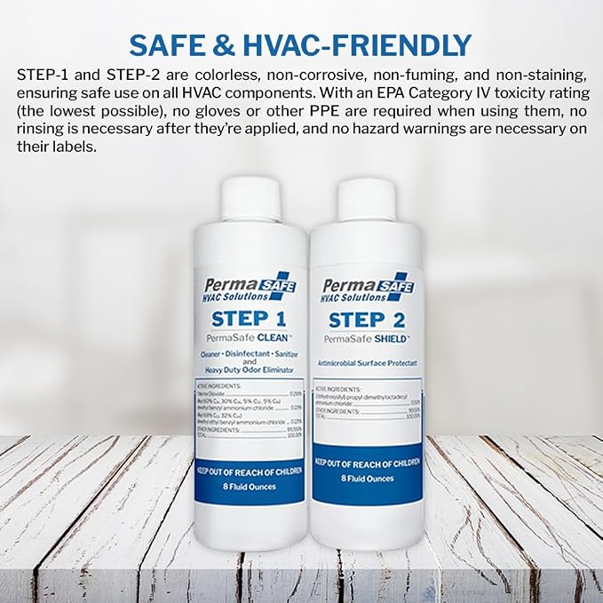 PermaSafe HVAC Solutions, System & Air Duct Hygiene Maintenance Kit, Preserves - Image 7