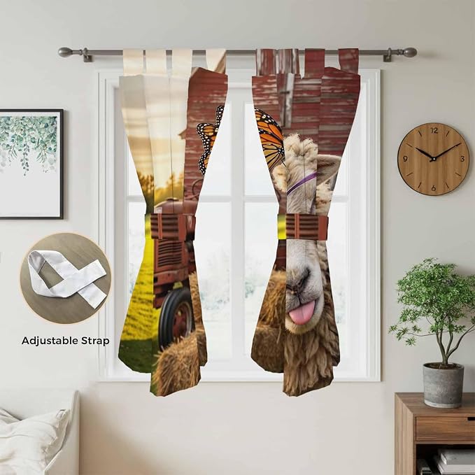 Farm Sheep Living Room Curtains 84 Inch Length, Window Curtains Tab Top - Image 5