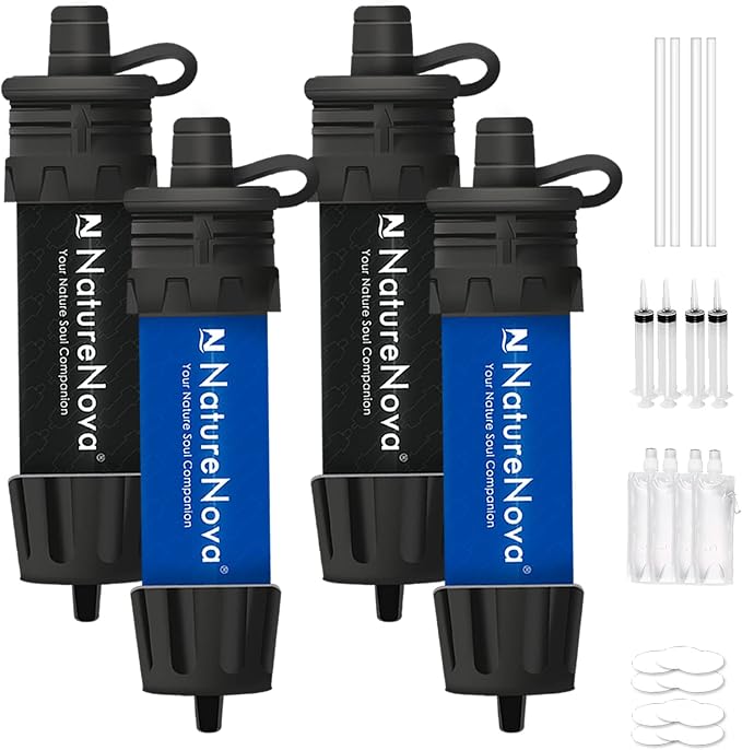 Mini Water Filter NatureNova Portable Emergency Water Filtration System Hiking by NatureNovaProducts