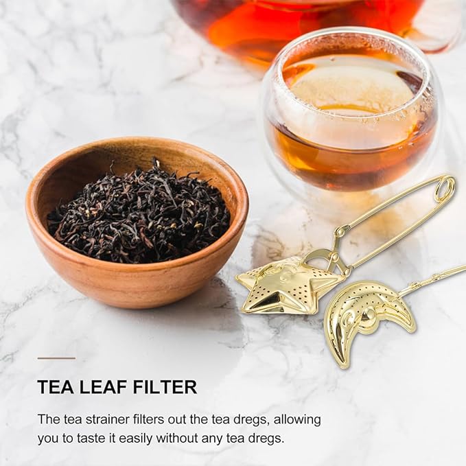 Luxshiny Stainless Steel Tea Infuser Strainer Clamp Design Convenient Portable - Image 4