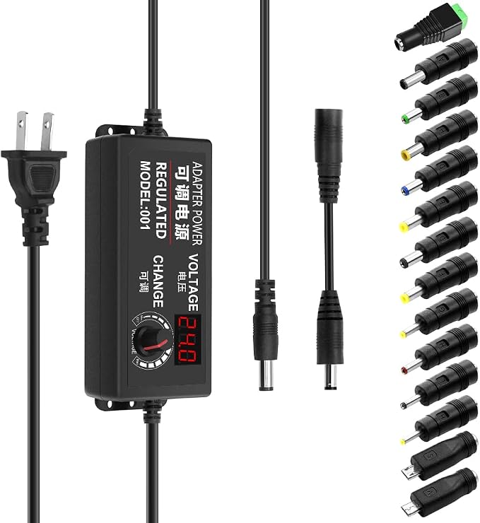 Aclorol Universal AC Adapter 3V-24V 3A 72W Adjustable Power Supply DC 3V 5V 6V by Aclorol